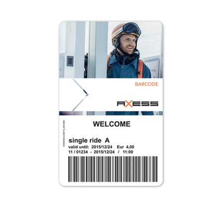 Axess Barcode Card Redlight